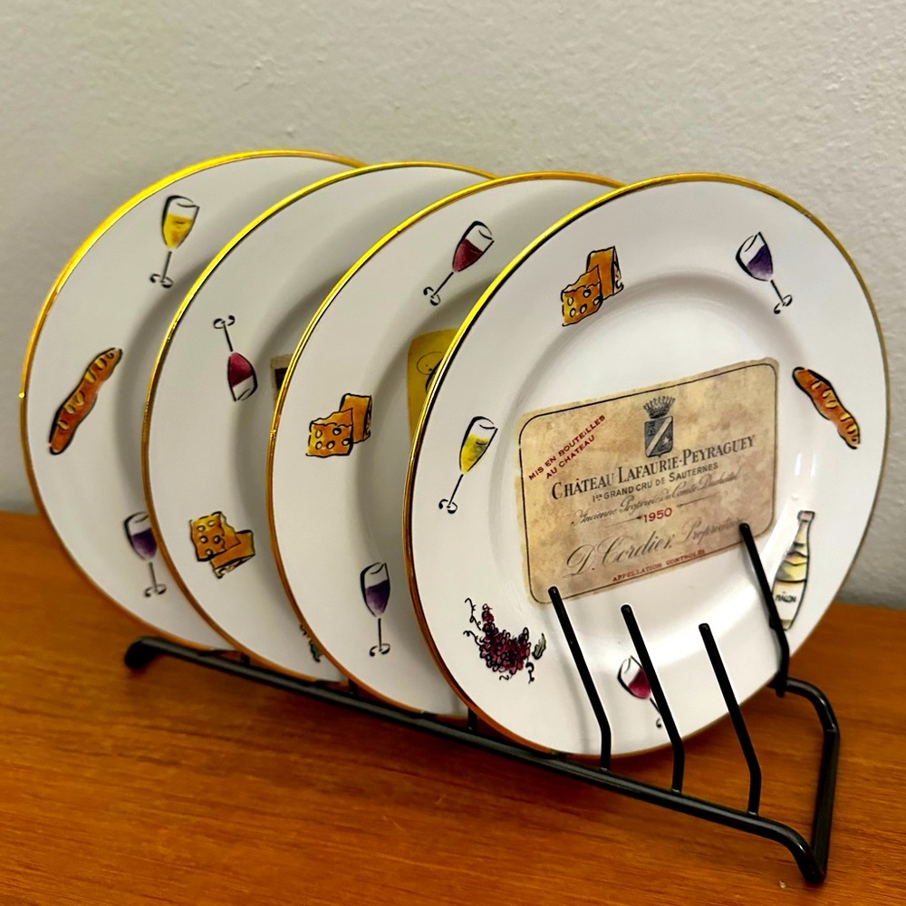 Excellent Condition - Rosanna Appetizer Plates - Made in Italy - set of 4